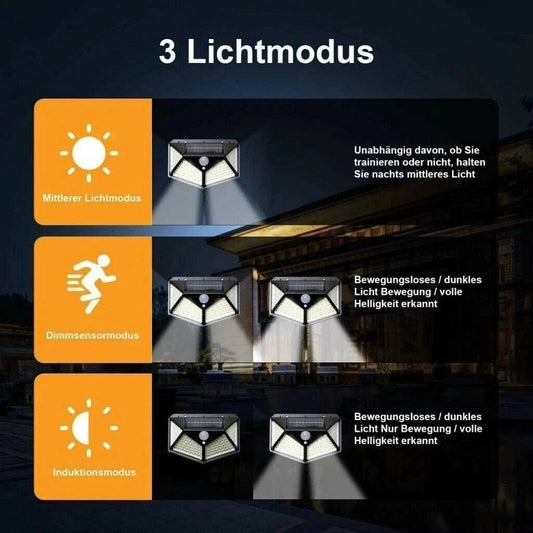 Solarleuchten mit Bewegungsmelder – 4er-Set