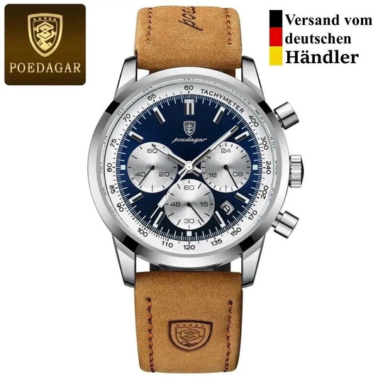 Poedagar Chronograph mit Lederarmband