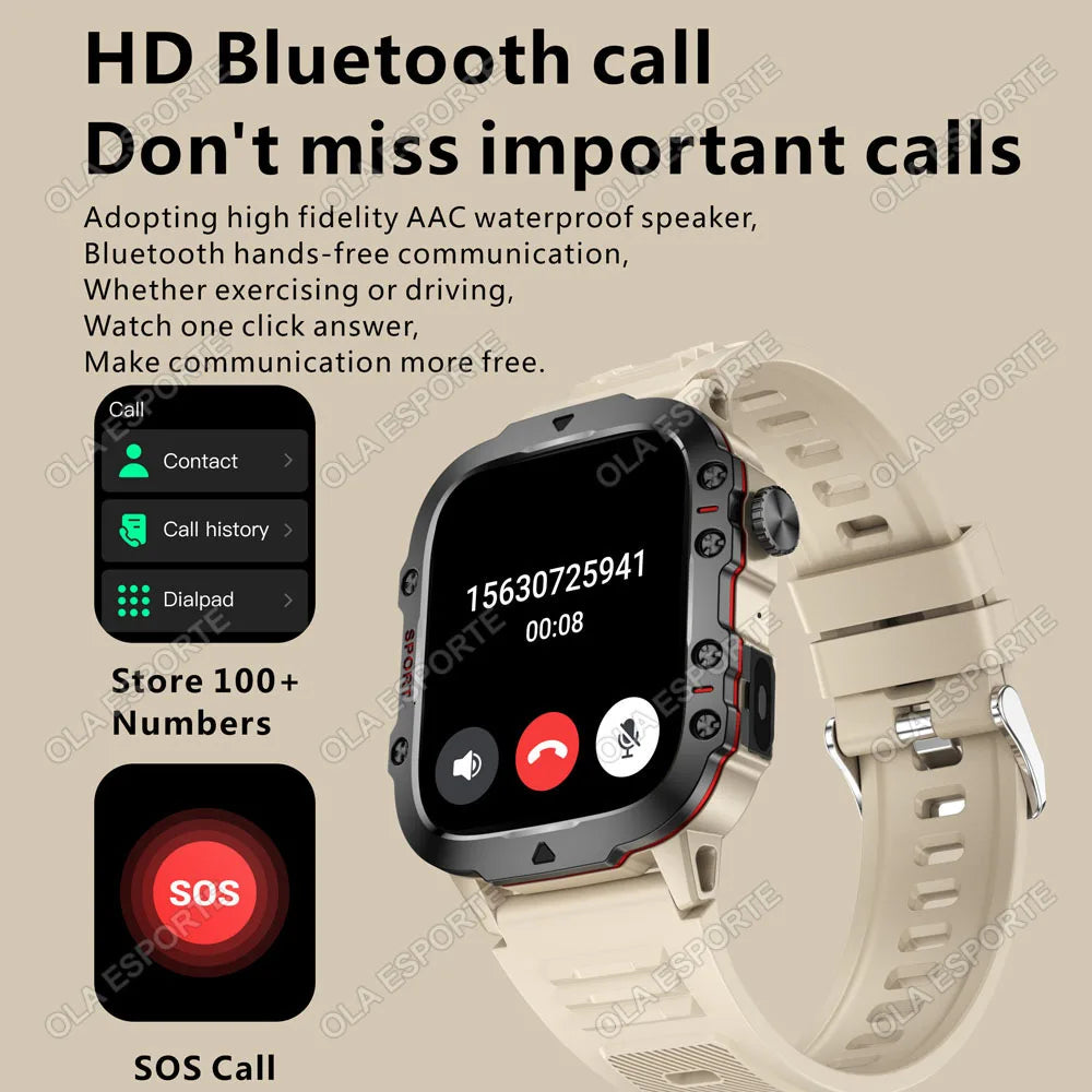 Tunox W60 Smartwatch – Bluetooth-Anrufe, Fitness- & Schlaftracking