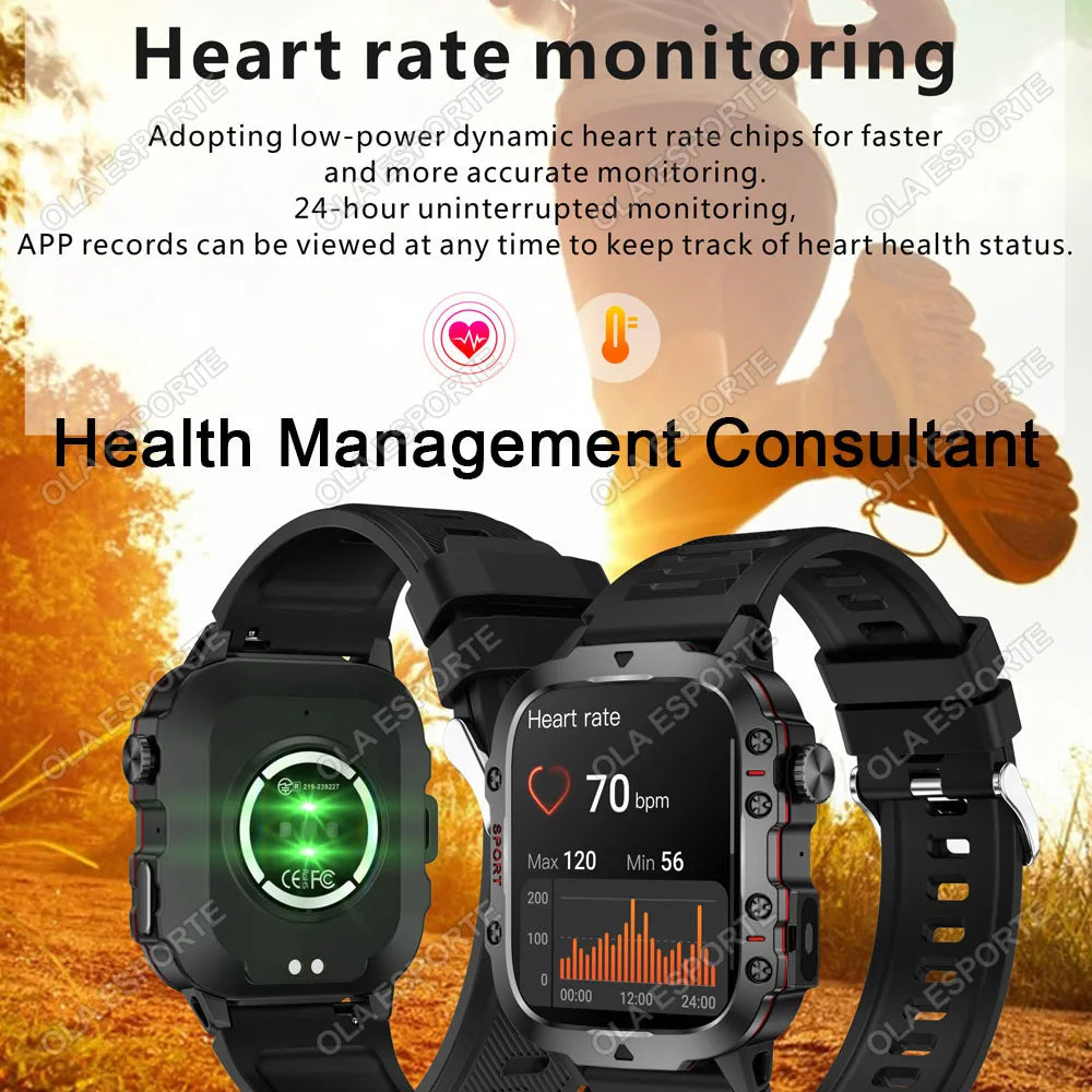 Tunox W60 Smartwatch – Bluetooth-Anrufe, Fitness- & Schlaftracking