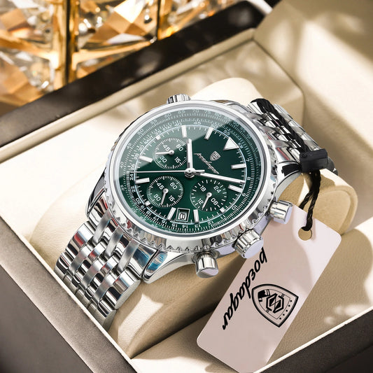 Poedagar Edelstahl-Chronograph