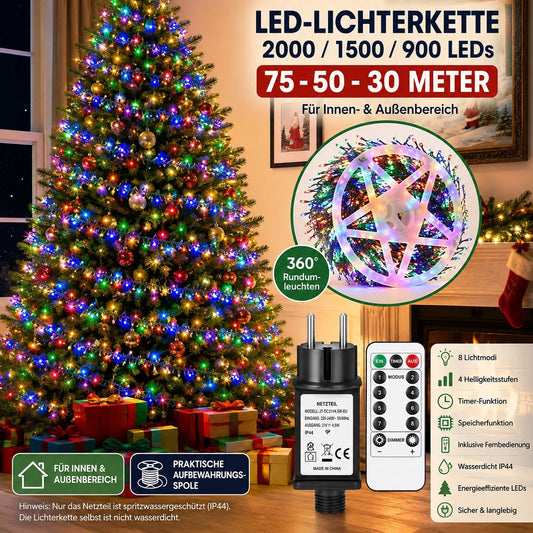 Outdoor LED-Lichterkette mit Timer