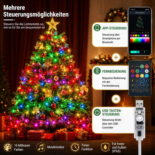 RGB-Lichterkette mit App-Steuerung