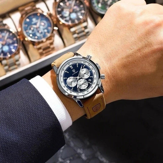 Poedagar Chronograph mit Lederarmband