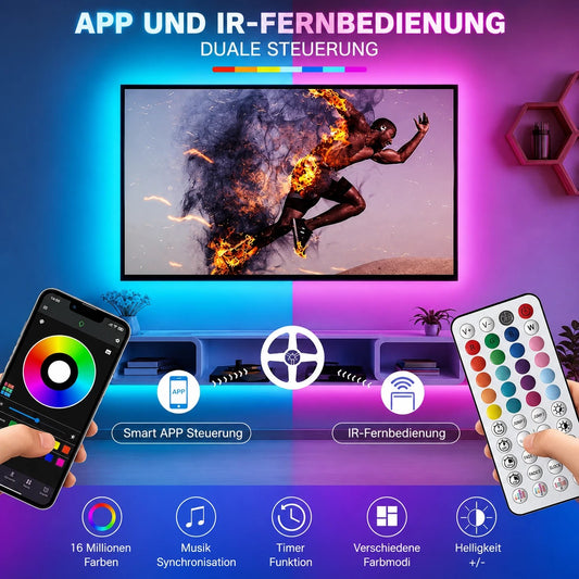 RGB LED-Streifen mit App-Steuerung